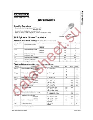 KSP8599CTA datasheet  